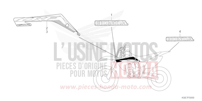 MARKE von CRF150R "Big Wheels" EXTREME RED (R292) von 2022